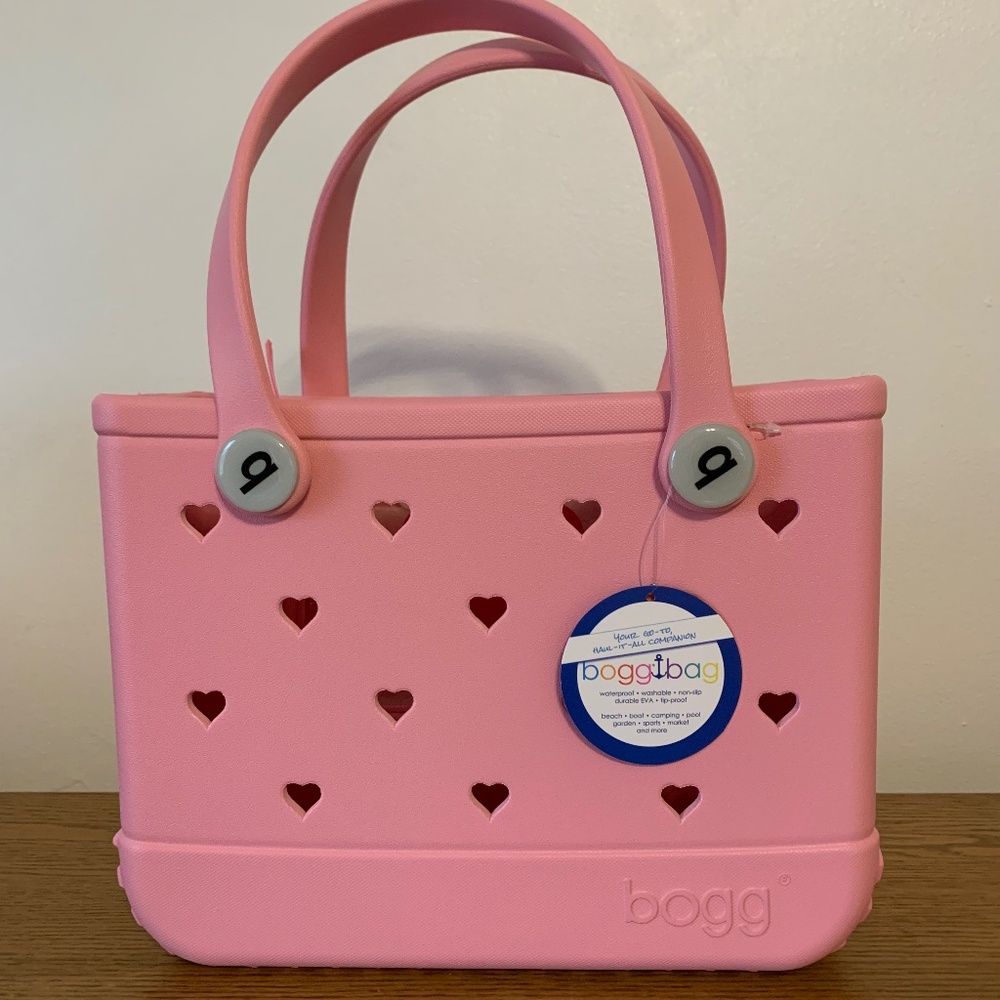 NWT Pink Heart Bitty Bogg Bag